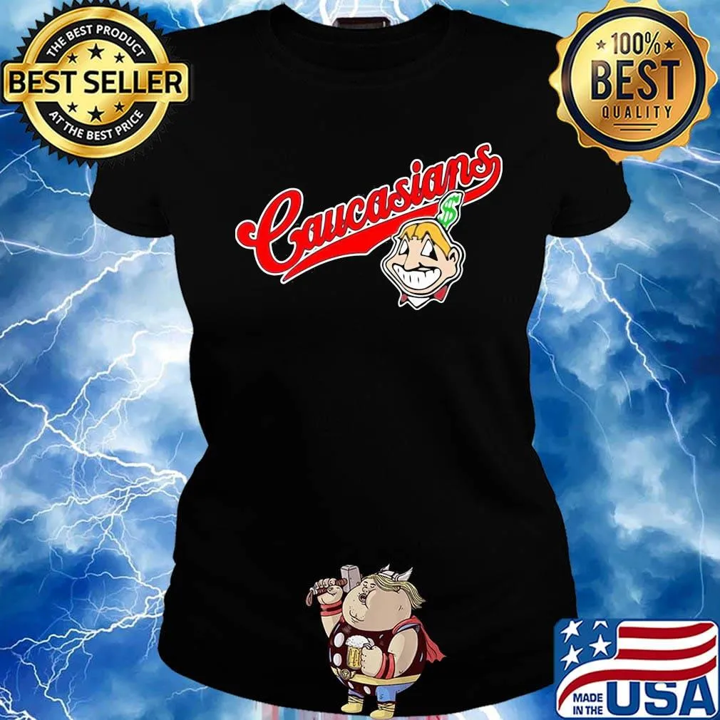 Cleveland caucasians baseball mascot s Ladies tee