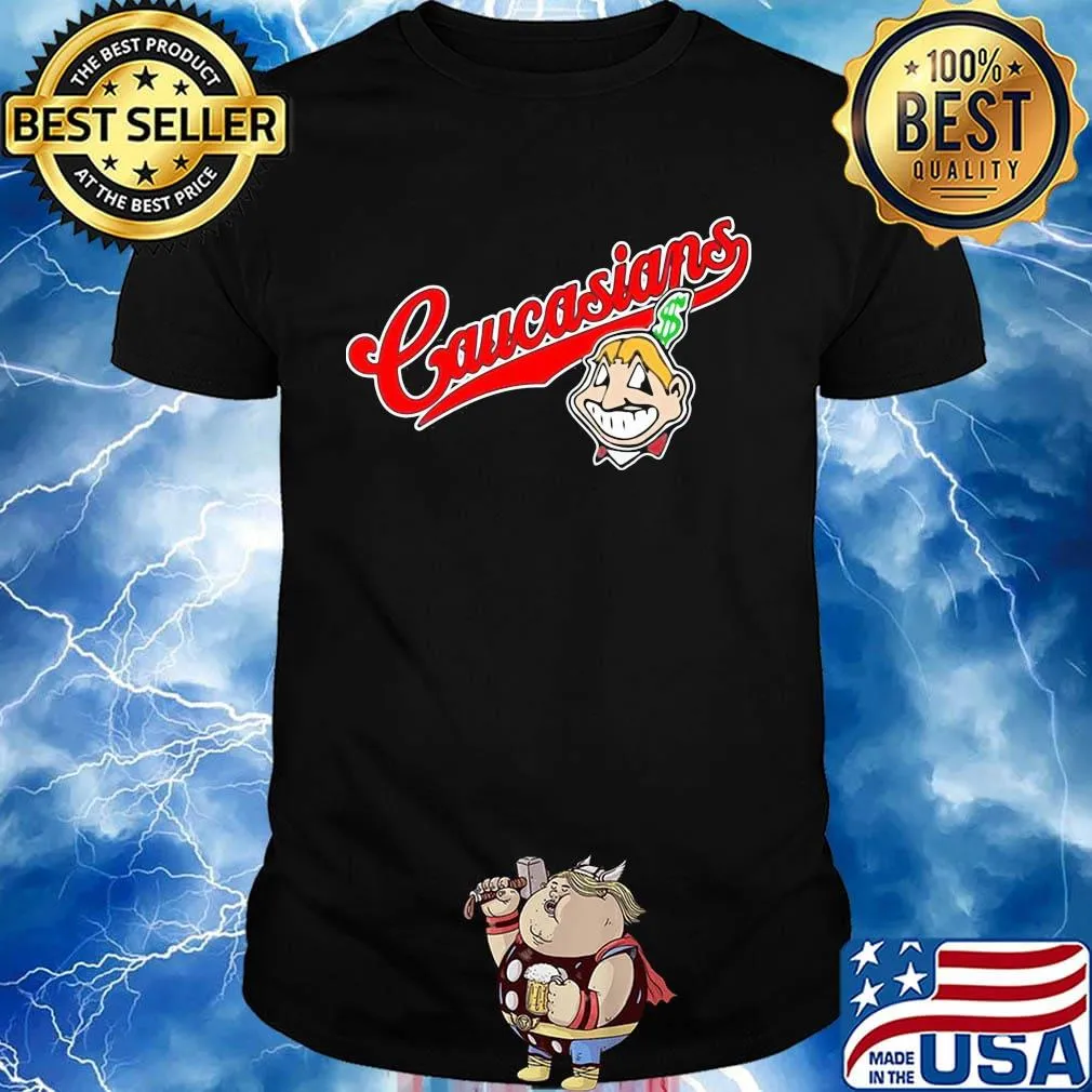 Cleveland caucasians baseball mascot shirt
