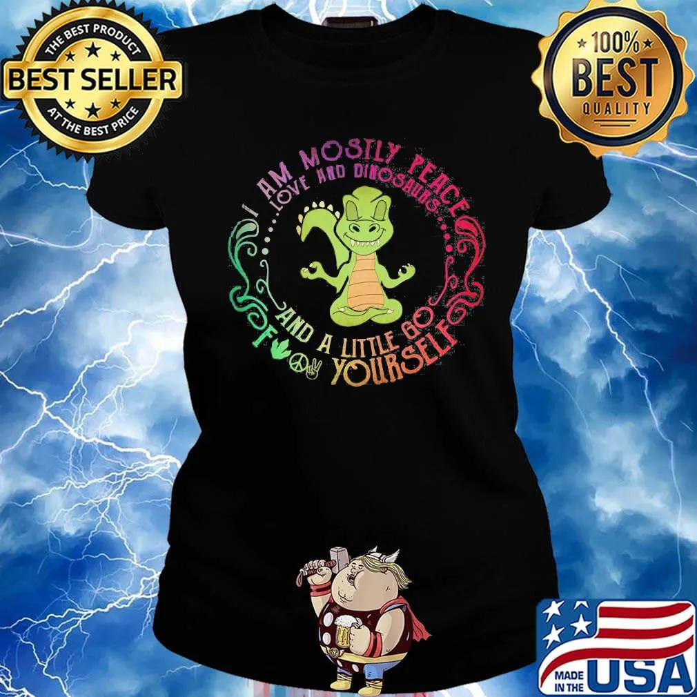 Crocodile I am mostly peace love and guinea pigs and a little go fuck yourself s Ladies tee