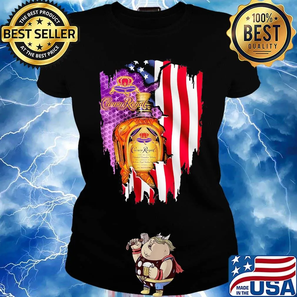 Crown royal american flag independence day s Ladies tee