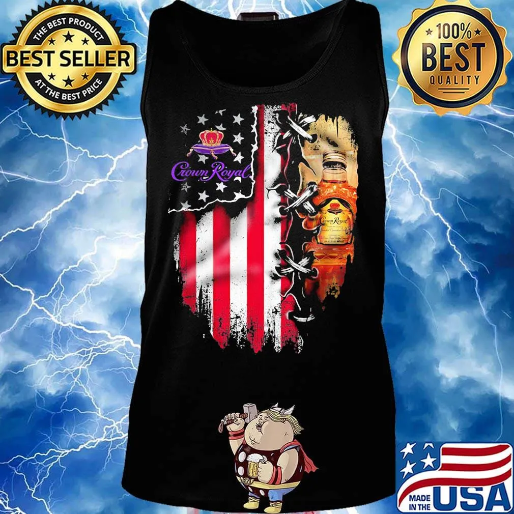 Crown royal logo american flag independence day s Tank top