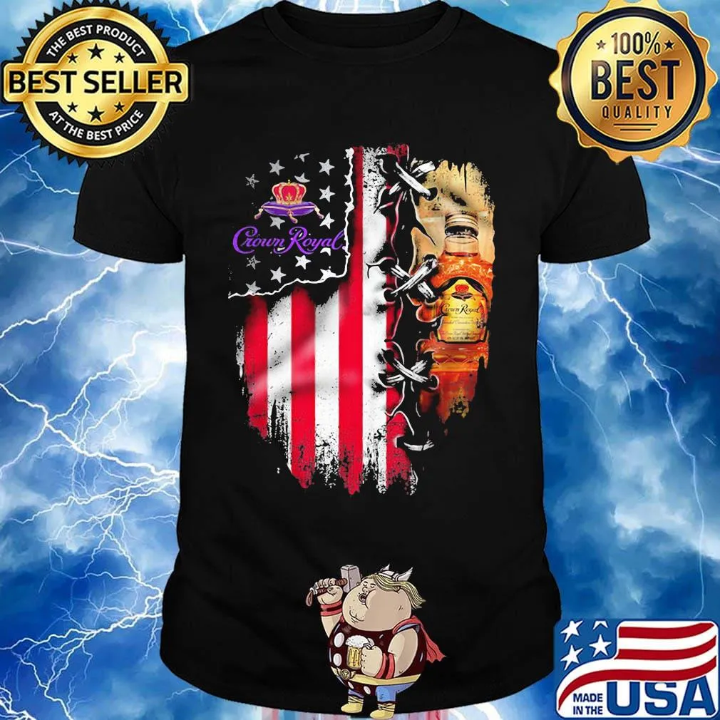 Crown royal logo american flag independence day shirt