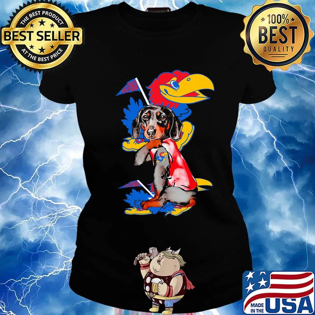 Dachshund tattoos kansas jayhawks basketball logo s Ladies tee