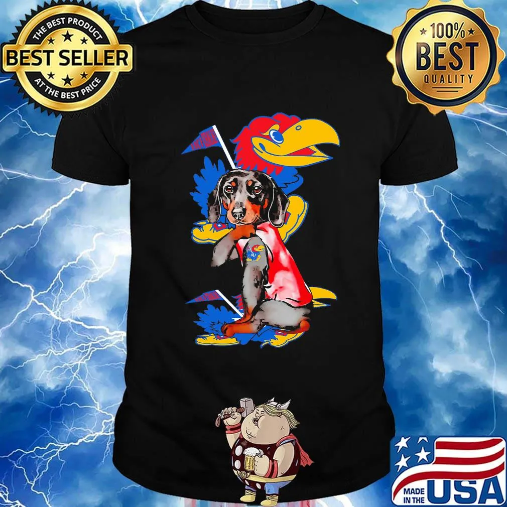 Dachshund tattoos kansas jayhawks basketball logo shirt