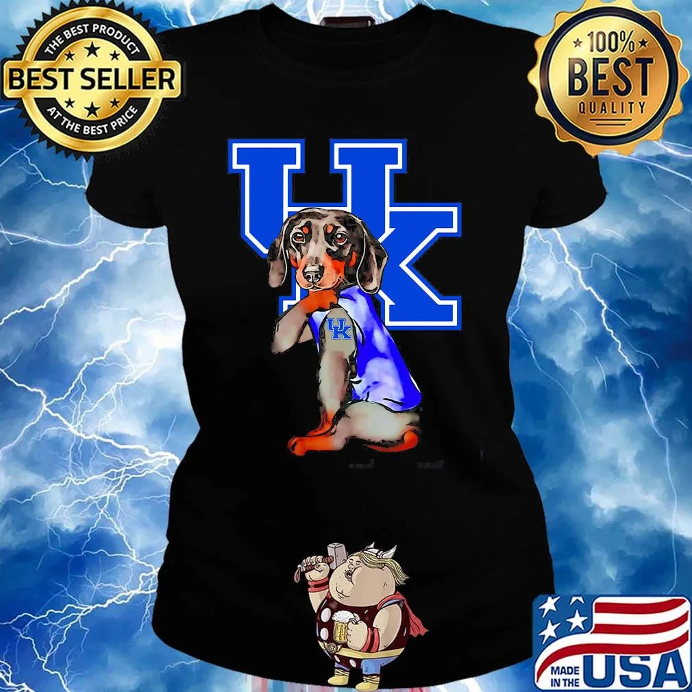 Dachshund tattoos kentucky wildcats football logo s Ladies tee