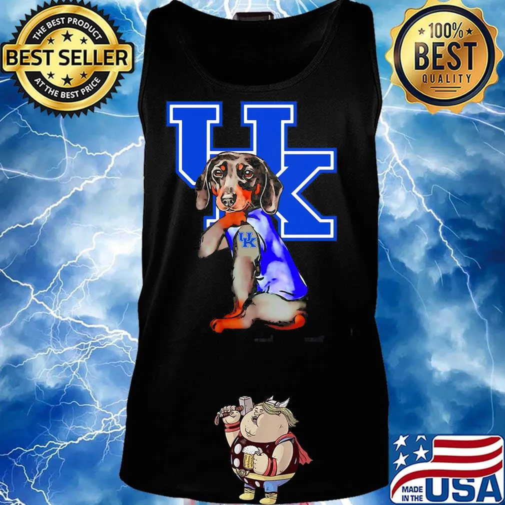 Dachshund tattoos kentucky wildcats football logo s Tank top