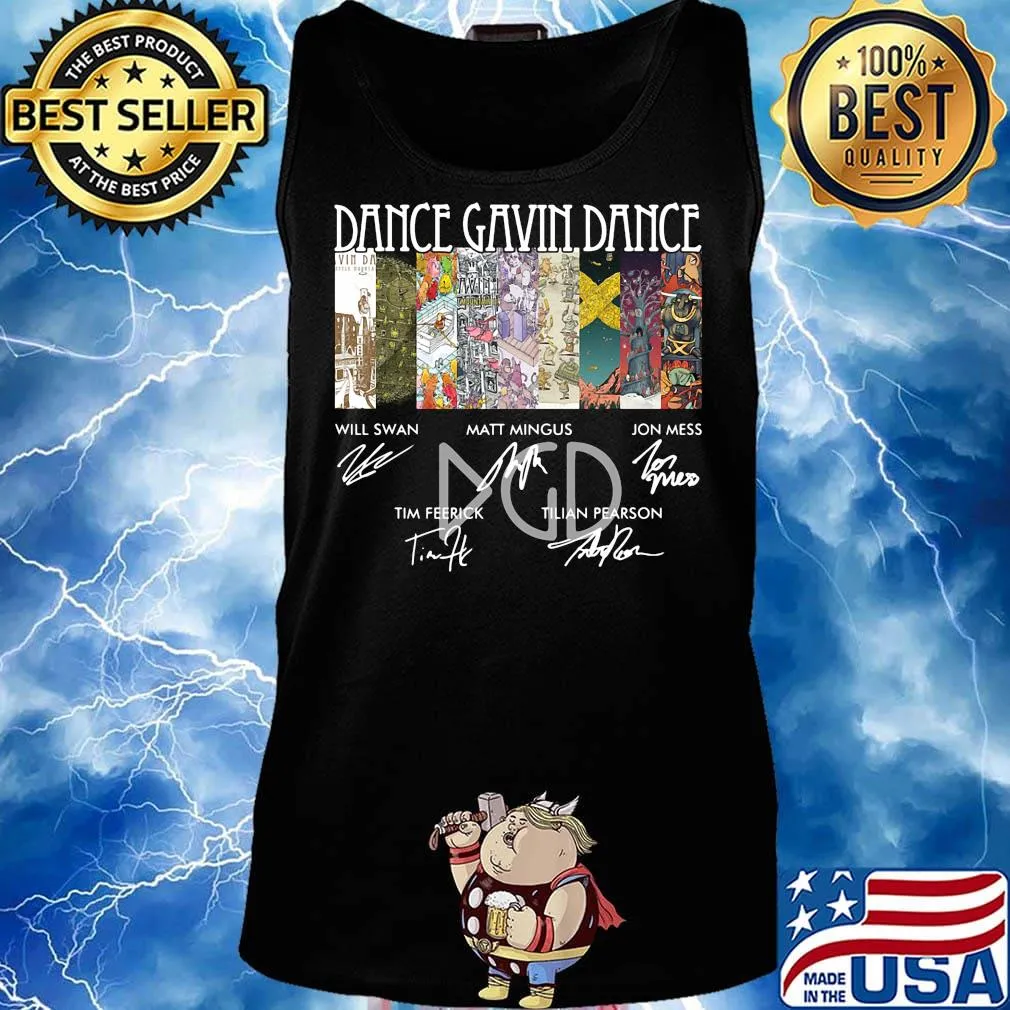 Dance gavin dance afterburner members band signatures s Tank top