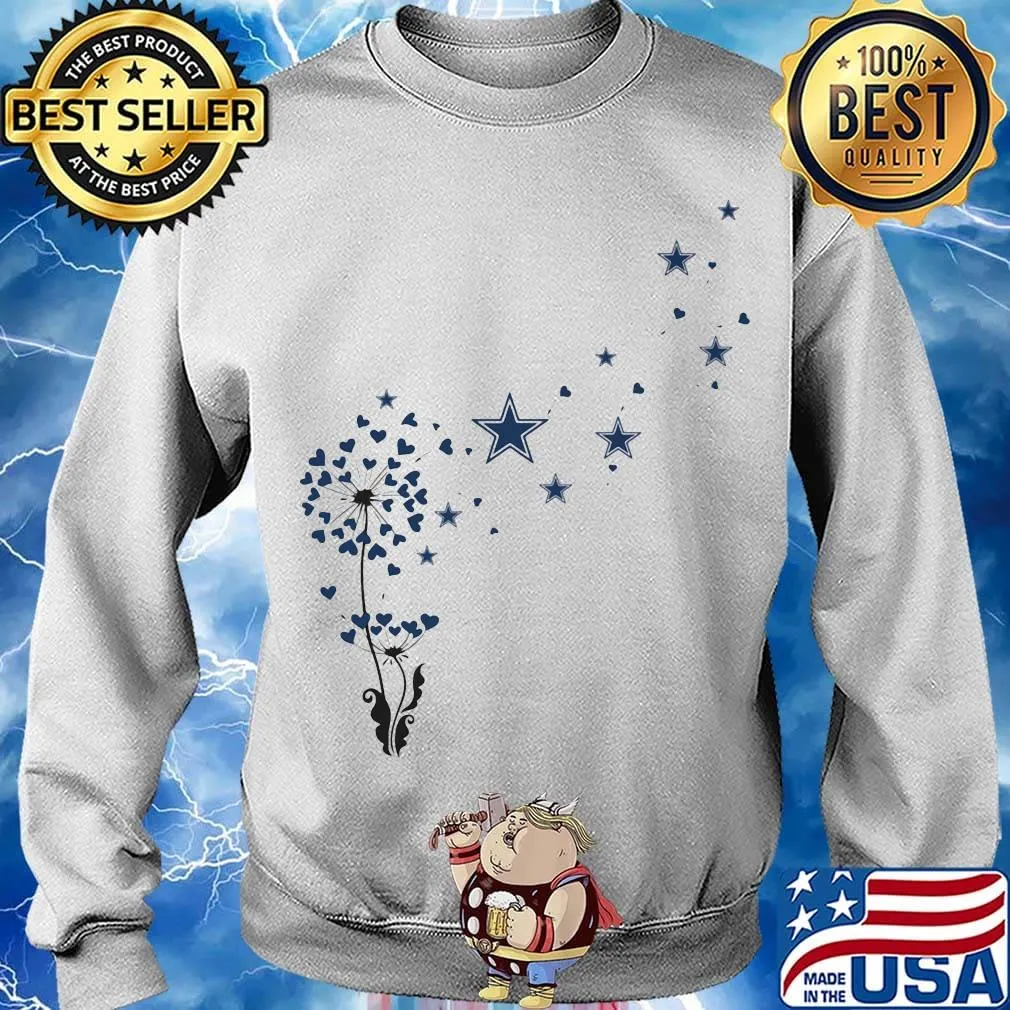 Dandelion flower dallas cowboys football logo hearts s Sweater
