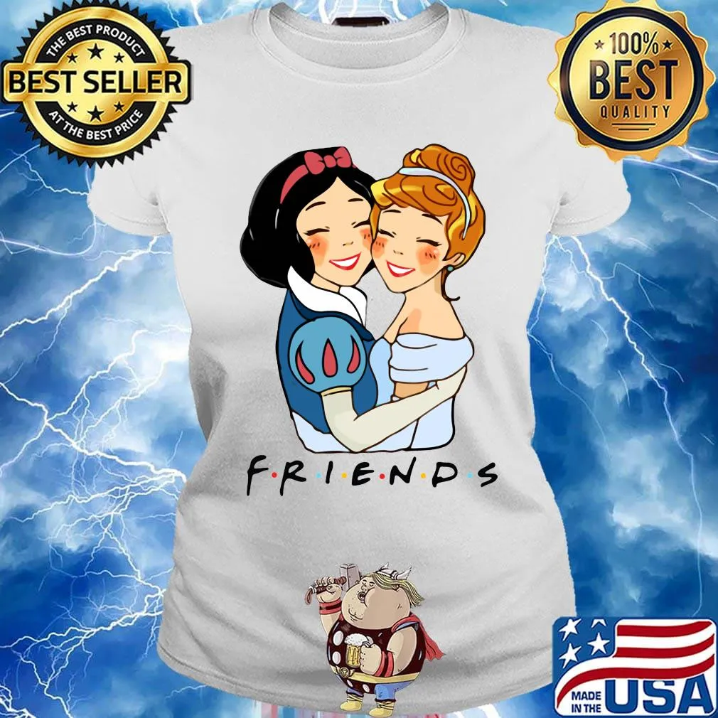 Disney cartoon snow white and belle friends s Ladies tee