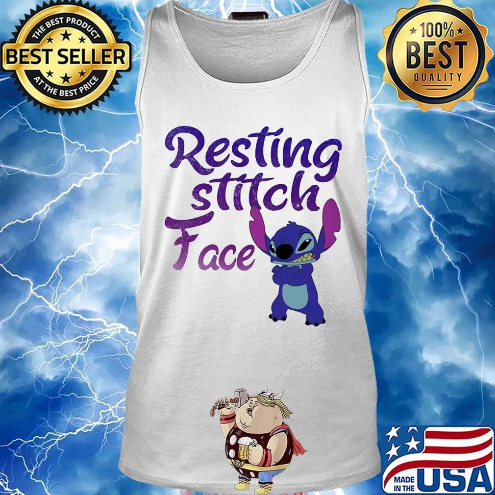Disney resting stitch face s Tank top