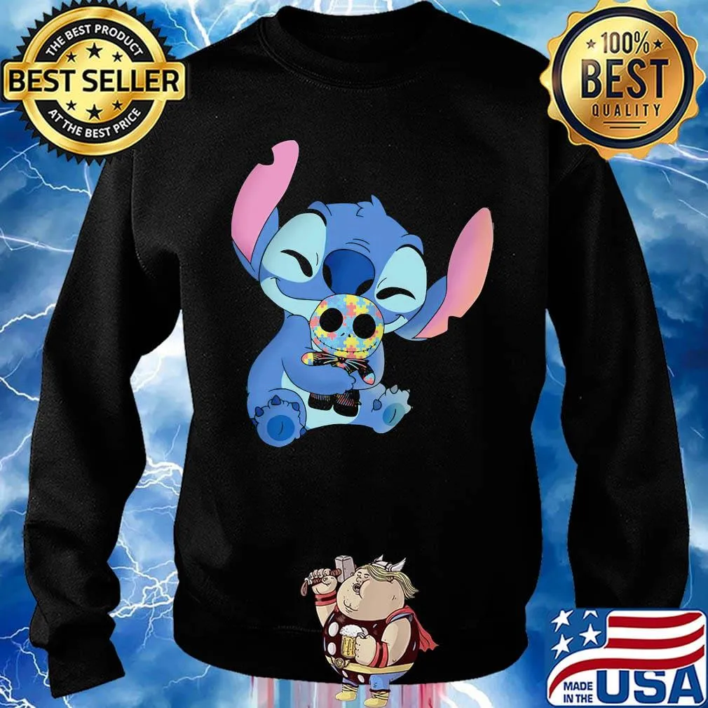 Disney stitch hug jack skellington autism awareness s Sweater