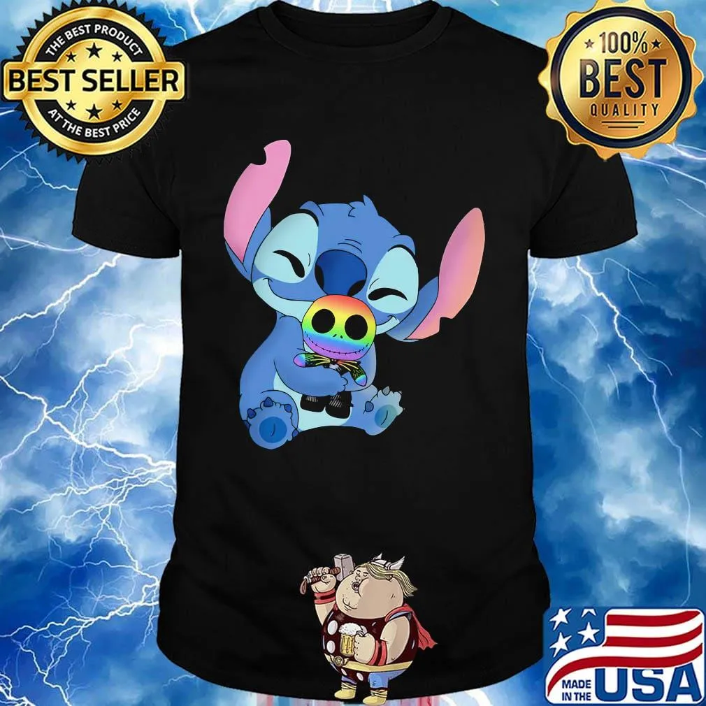 Disney stitch hug jack skellington lgbt shirt