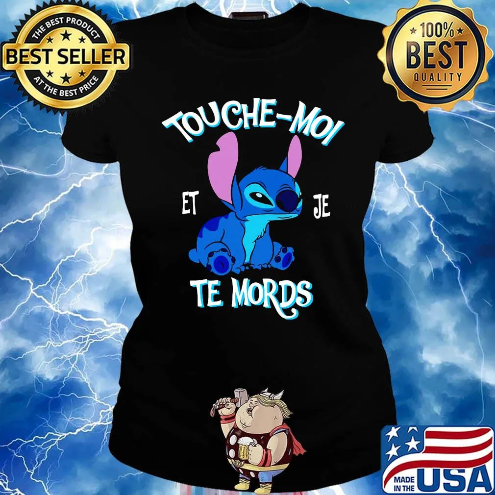 Disney stitch touche moi et je te mords s Ladies tee