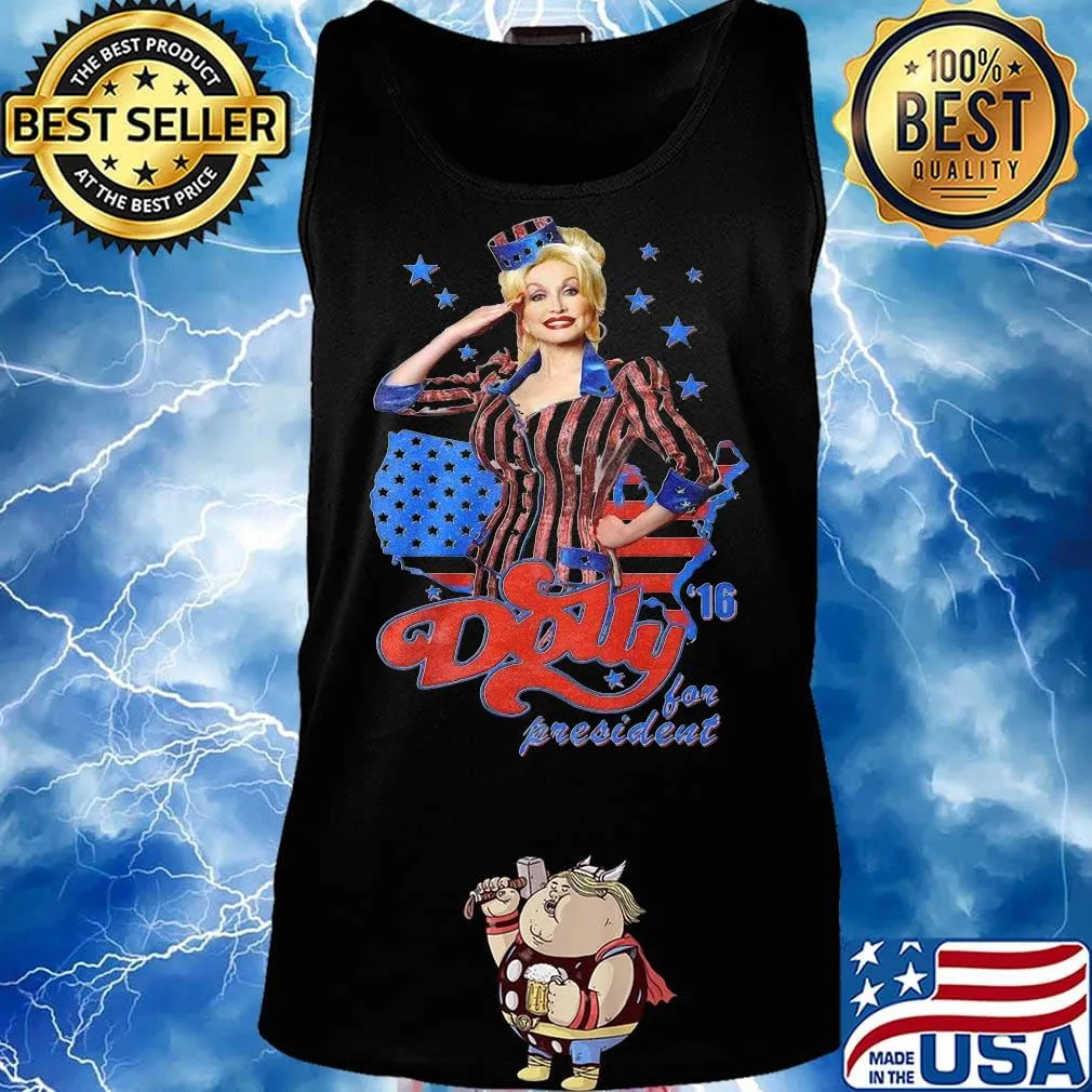 Dolly parton for president america map 4th of july independence day s Tank top
