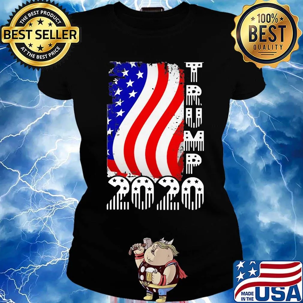 Donald trump 2020 american flag happy independence day s Ladies tee