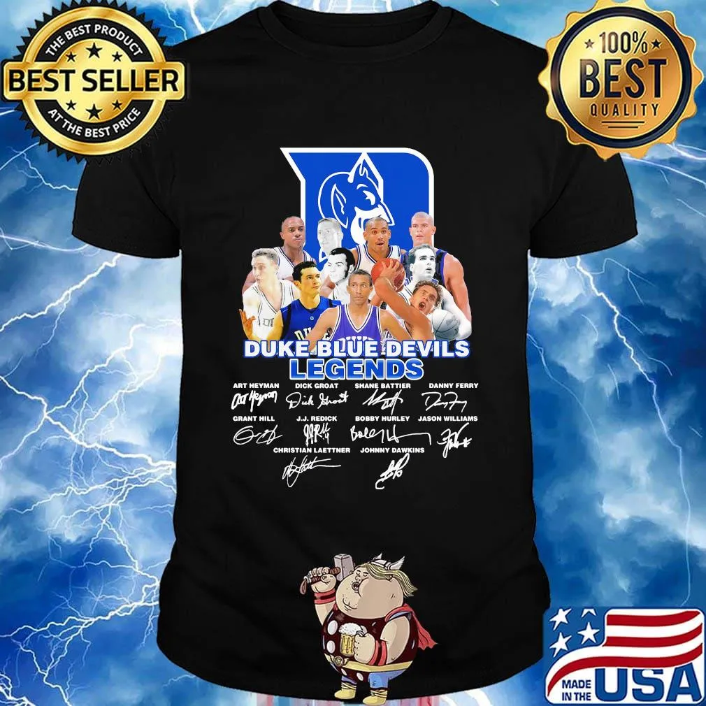 Duke blue devils legends players signatures shirt