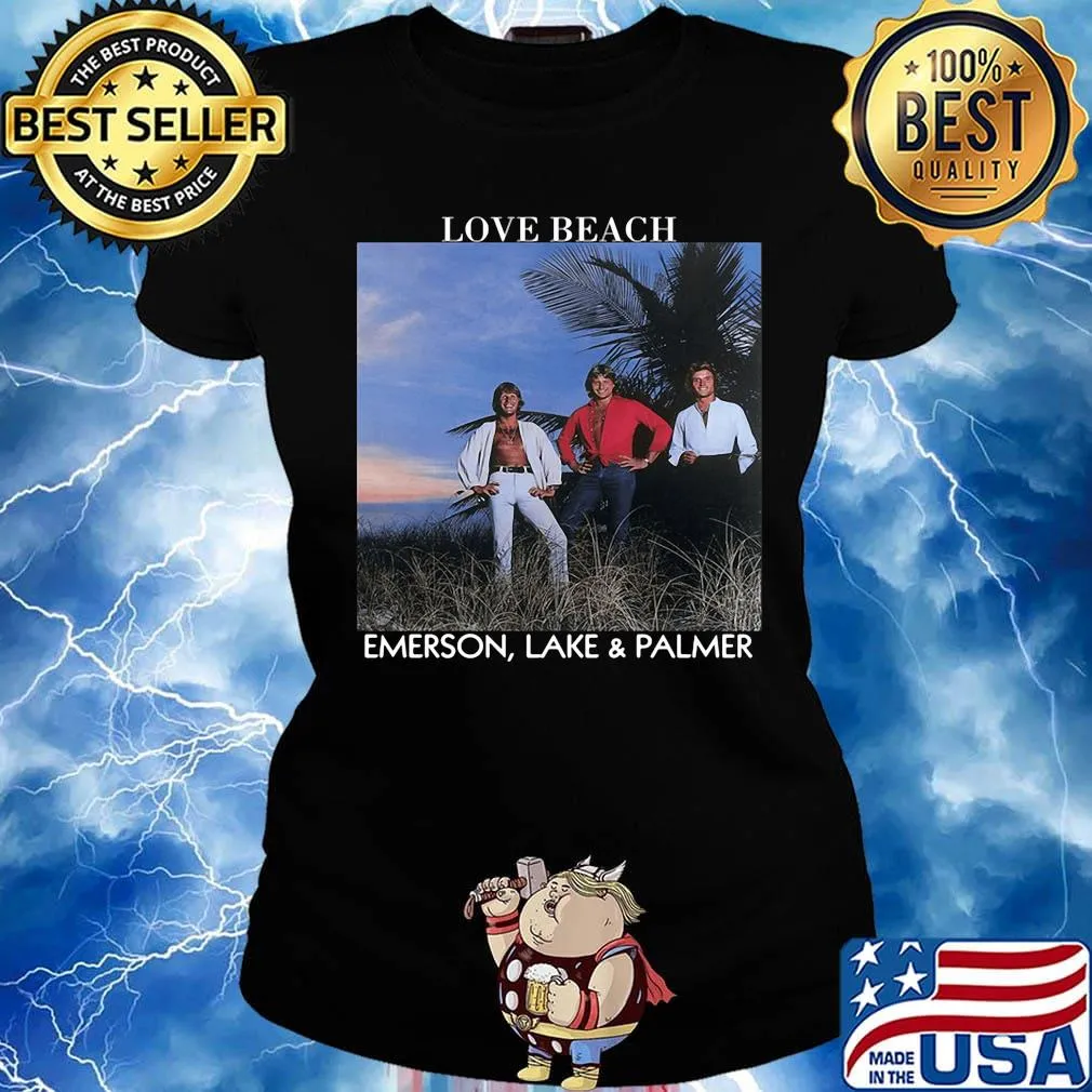 Emerson, lake & palmer band love beach emerson lake and palmer s Ladies tee