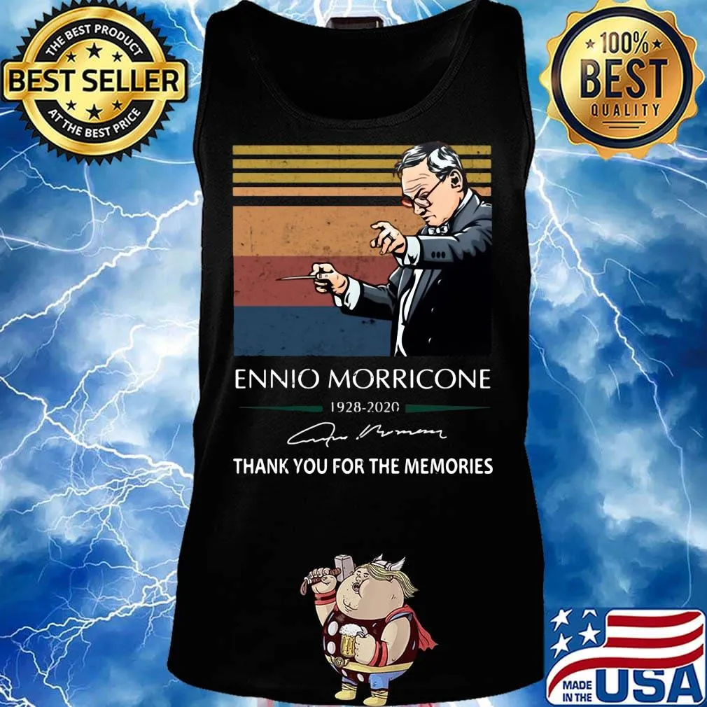 Ennio morricone 1928 2020 thank you for the memories signature vintage retro s Tank top