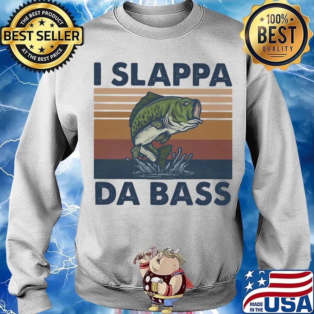 Fishing i slappa da bass vintage retro s Sweater