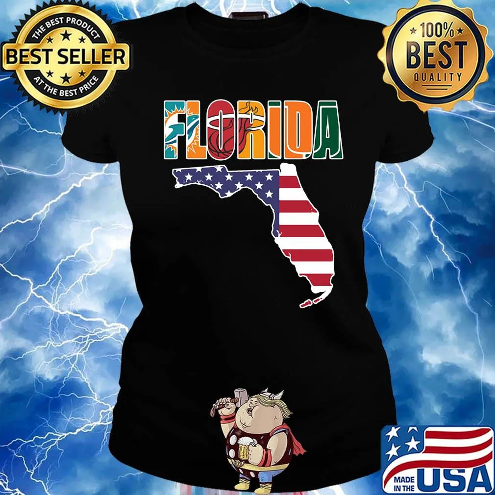 Florida america map happy independence day s Ladies tee