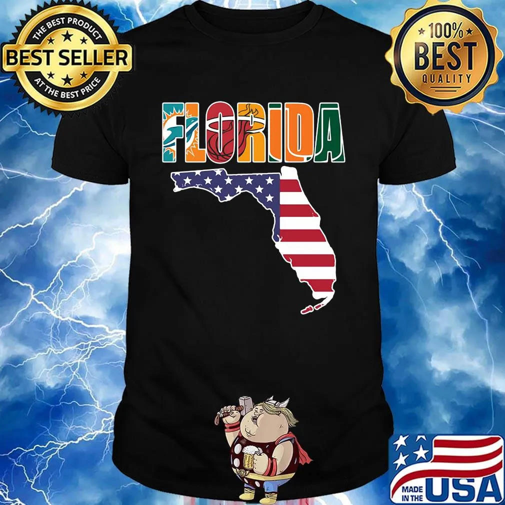 Florida america map happy independence day shirt