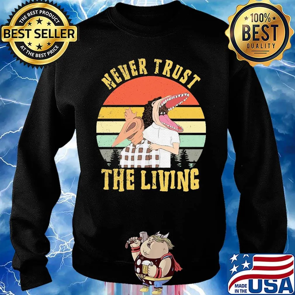 Flying dinosaur never trust the living vintage retro s Sweater