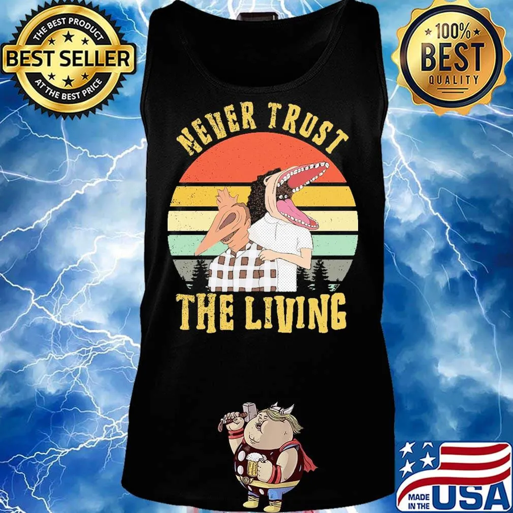 Flying dinosaur never trust the living vintage retro s Tank top