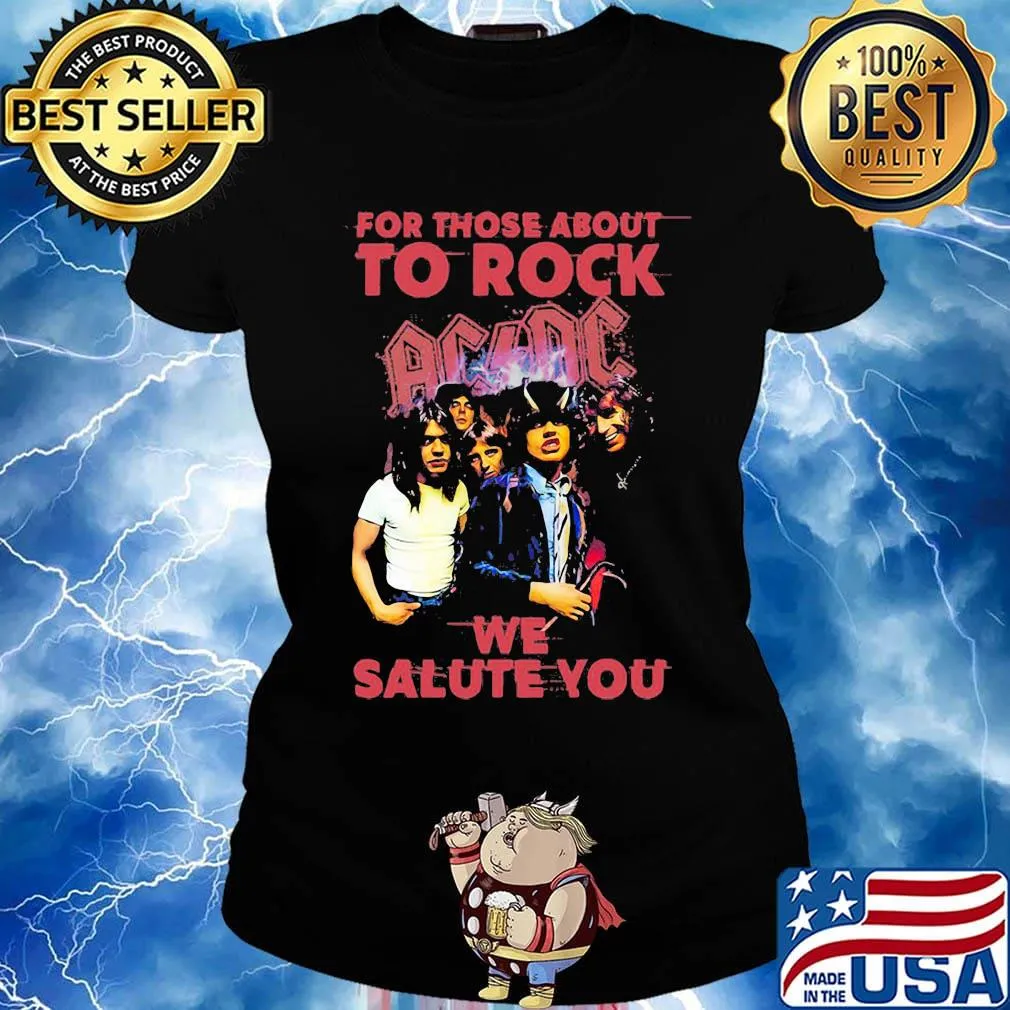 For those about to rock acdc we salute you s Ladies tee