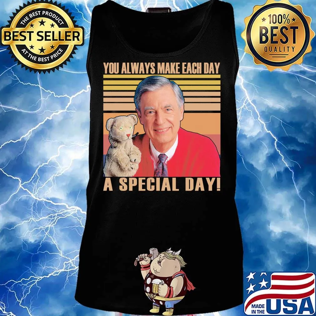 Fred rogers you always make each day a special day vintage retro s Tank top