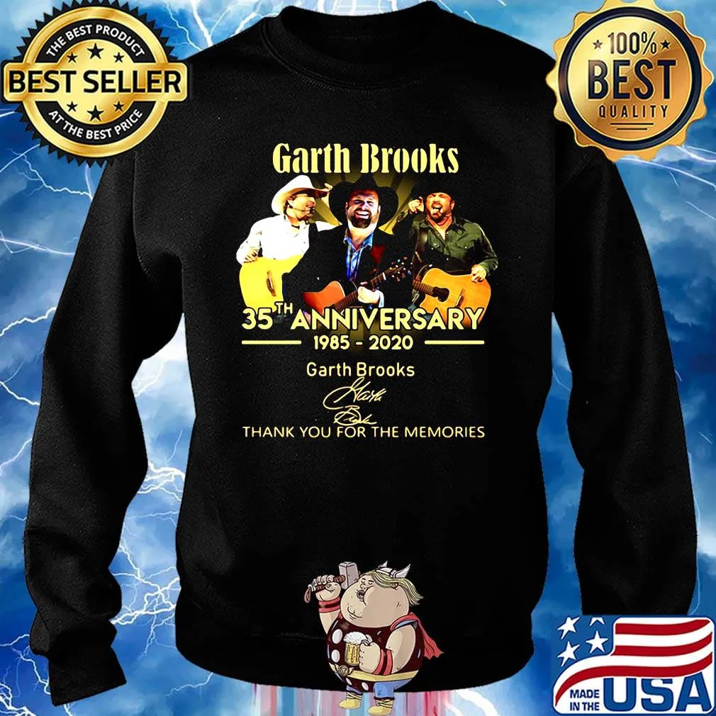 Garth brooks 35th anniversary 1985 2020 thank you for the memories signature s Sweater