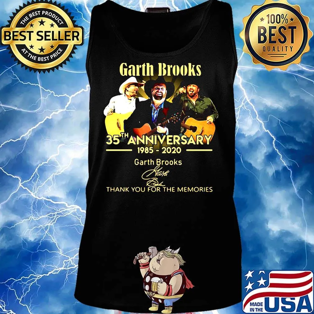 Garth brooks 35th anniversary 1985 2020 thank you for the memories signature s Tank top