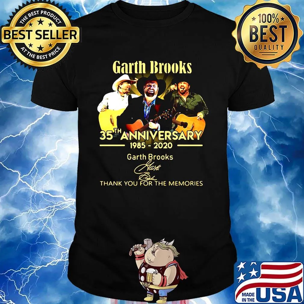 Garth brooks 35th anniversary 1985 2020 thank you for the memories signature shirt