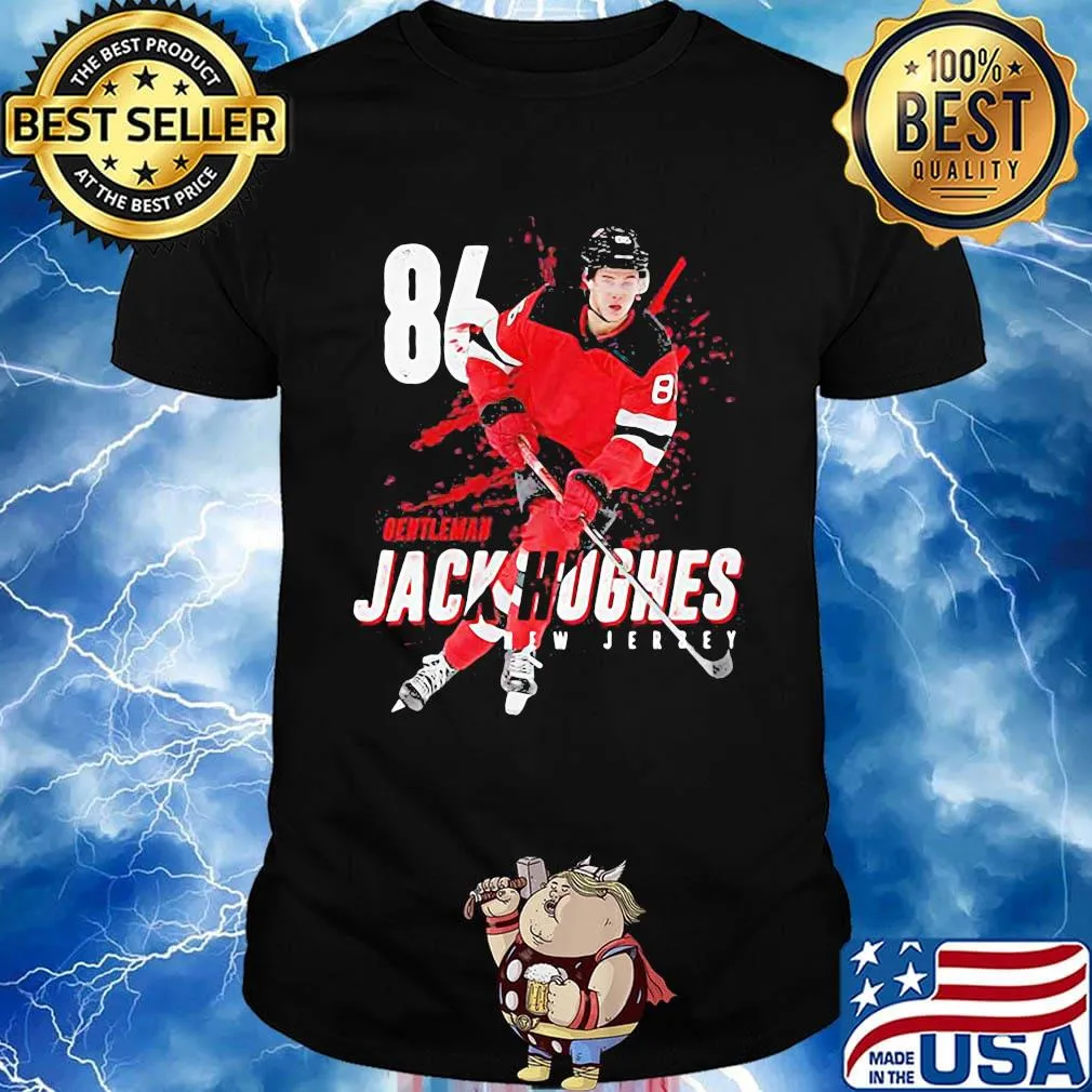 Gentleman jack hughes new jersey 86 shirt
