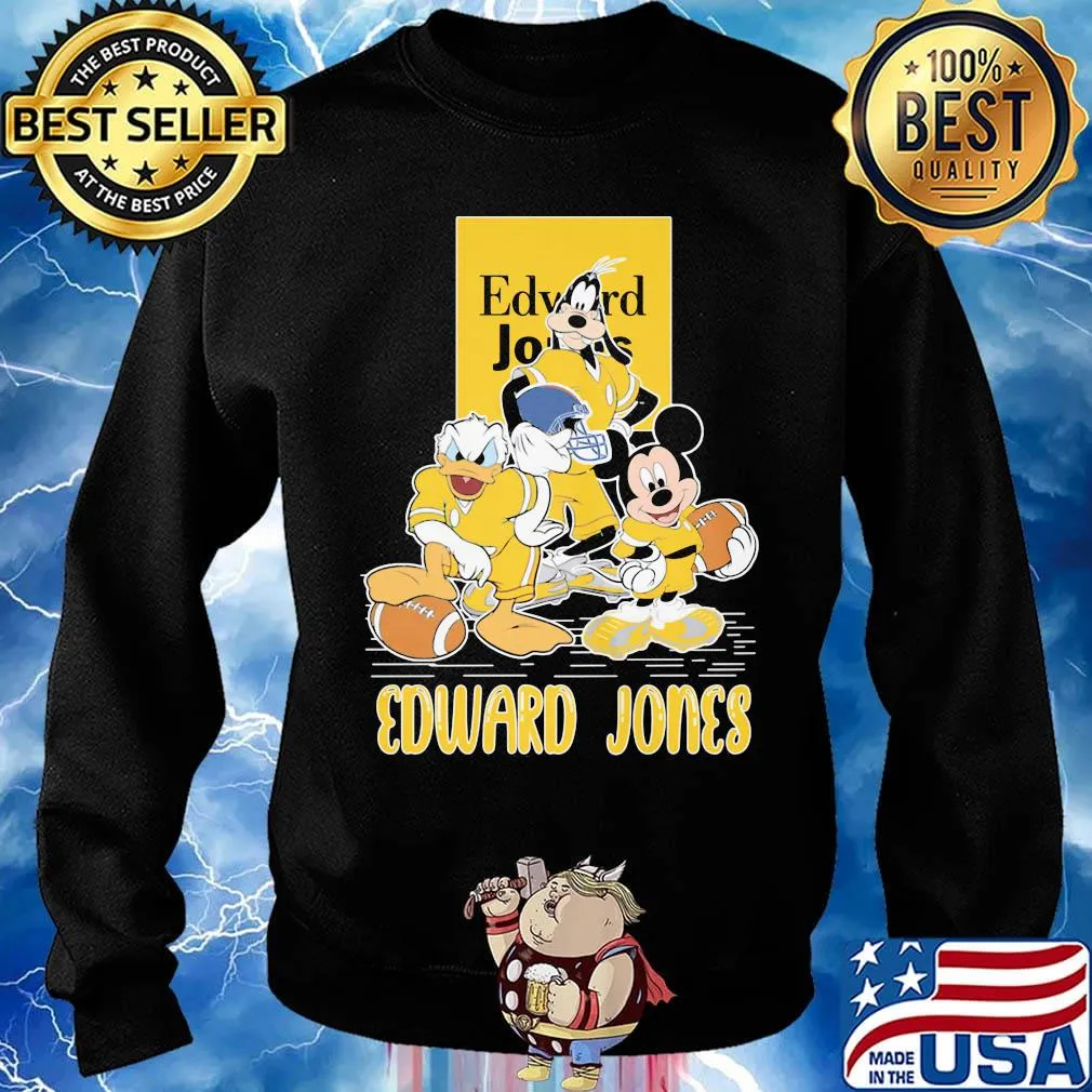 Goofy donald duck and mickey mouse football player edward jones s Sweater