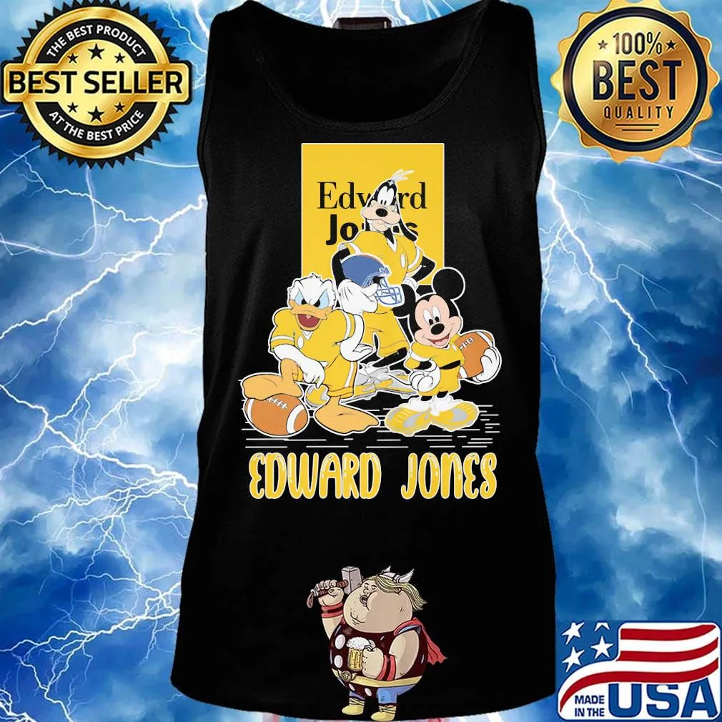 Goofy donald duck and mickey mouse football player edward jones s Tank top