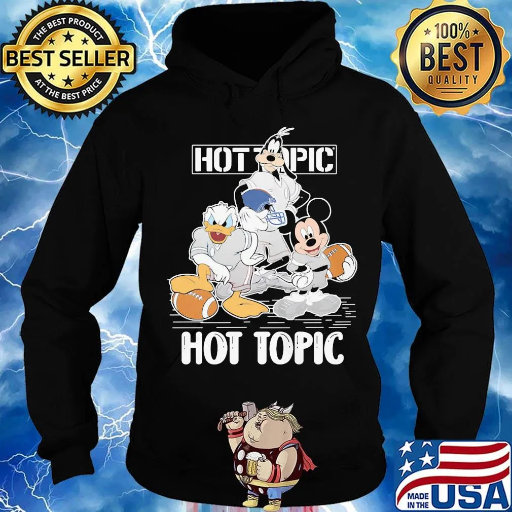 Goofy donald duck and mickey mouse football player hot topic s Hoodie