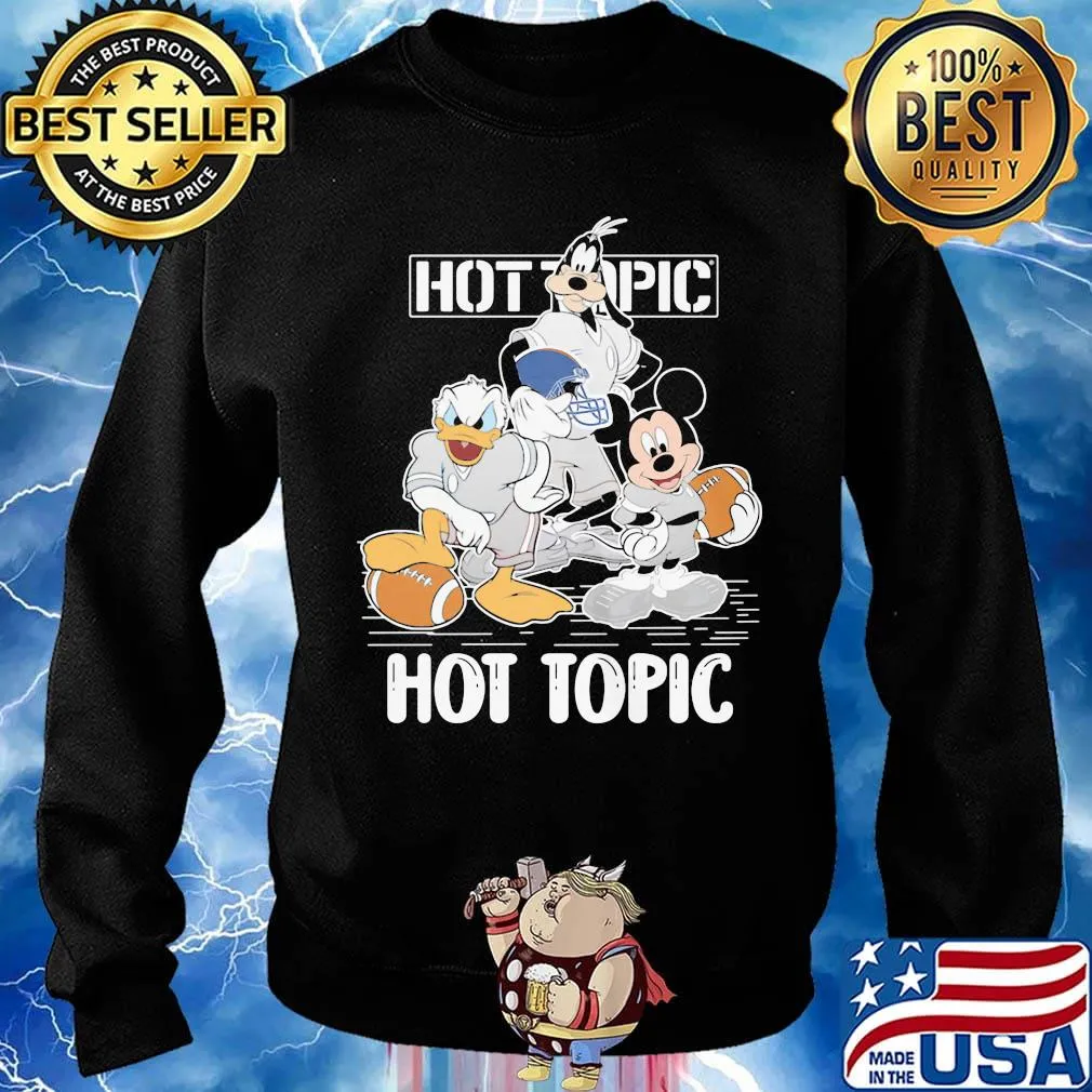 Goofy donald duck and mickey mouse football player hot topic s Sweater