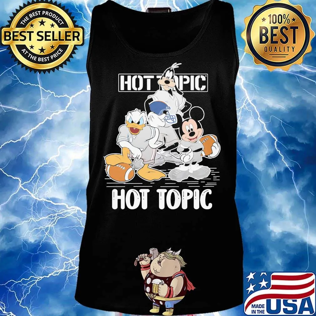 Goofy donald duck and mickey mouse football player hot topic s Tank top