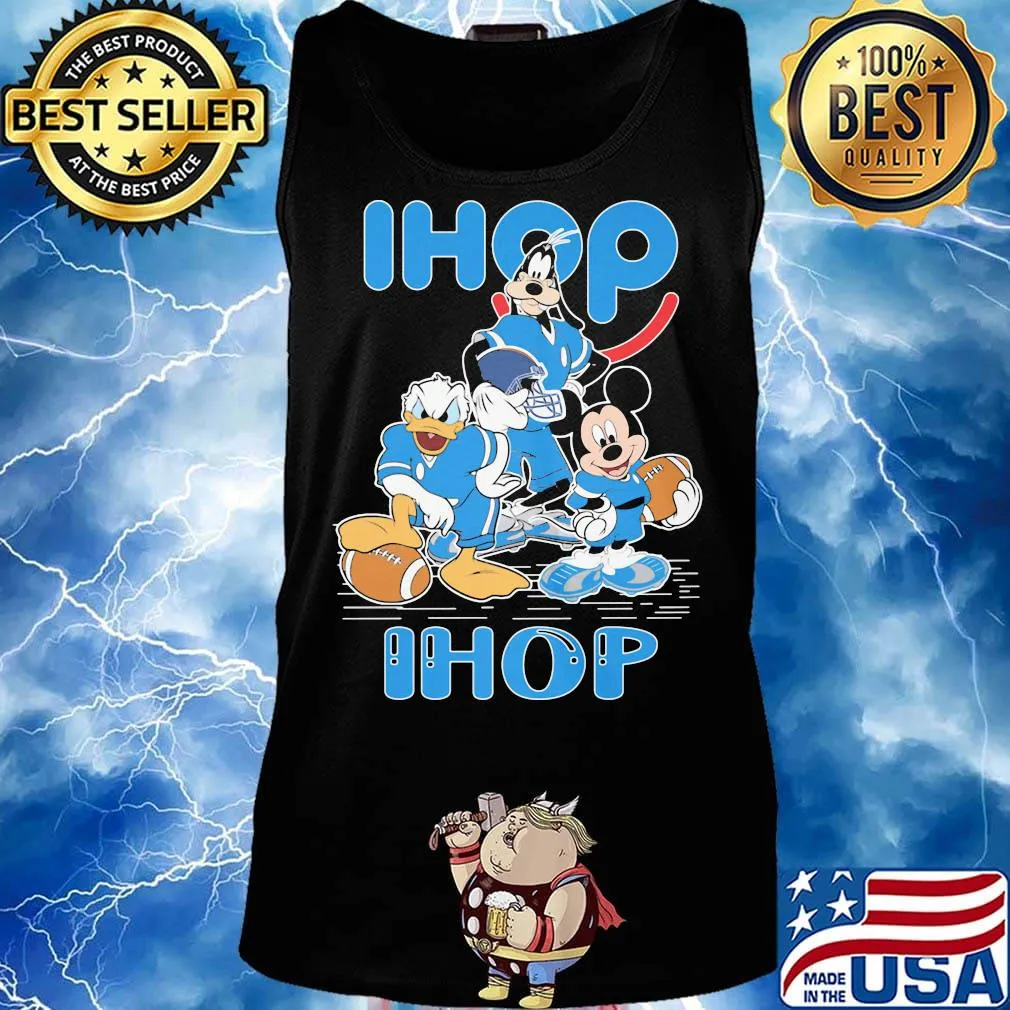 Goofy donald duck and mickey mouse football player ihop s Tank top