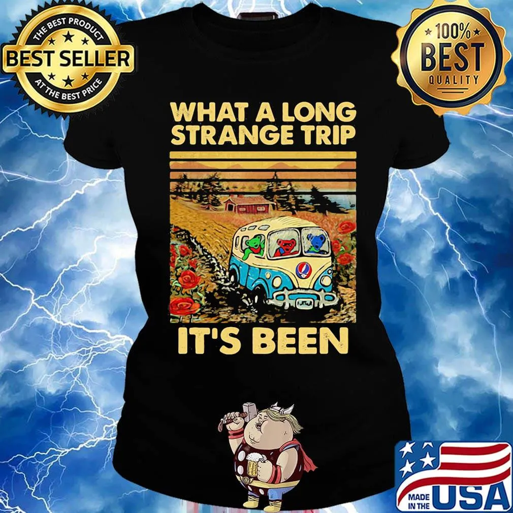 Grateful dead bear what a long strange trip it's been vintage retro s Ladies tee