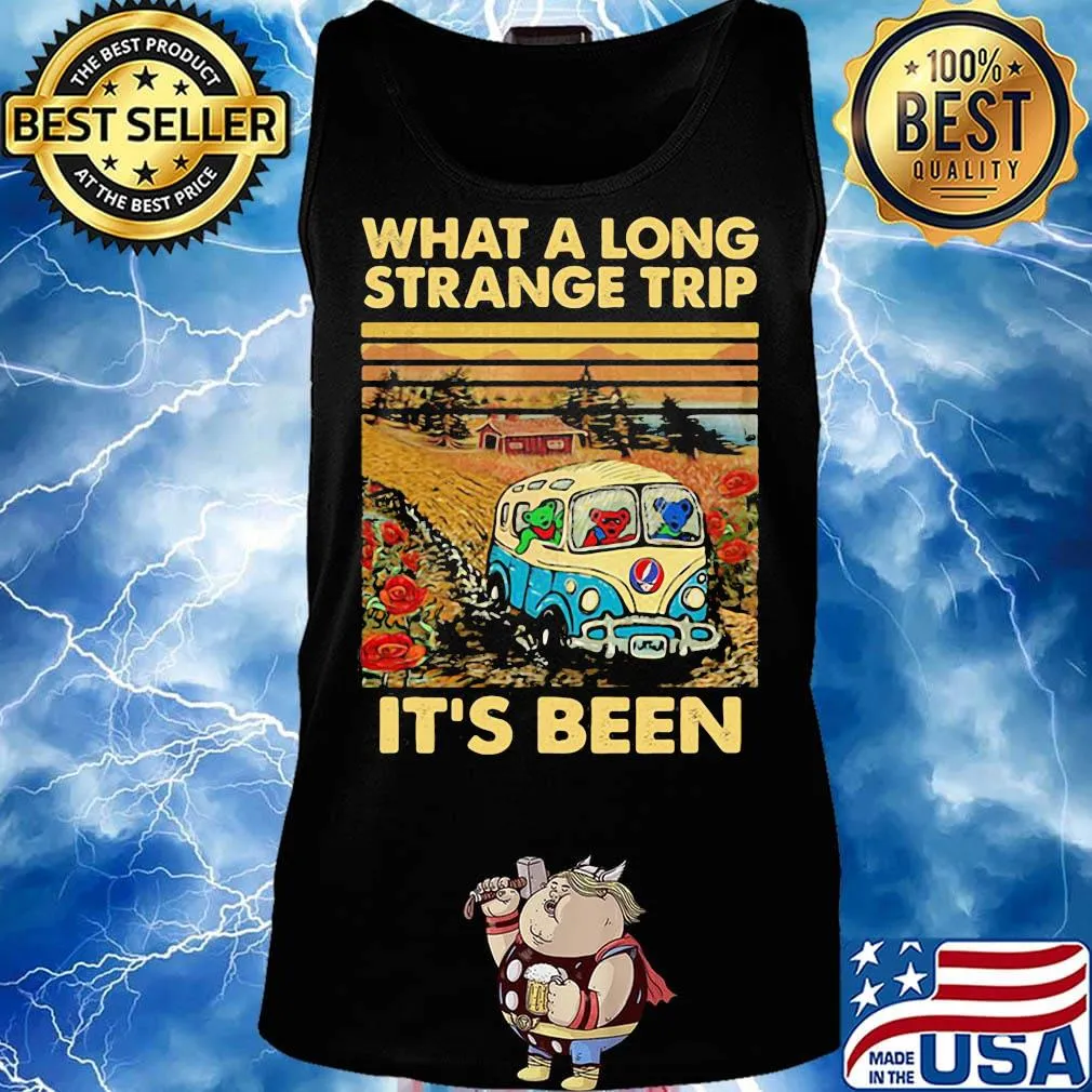 Grateful dead bear what a long strange trip it's been vintage retro s Tank top