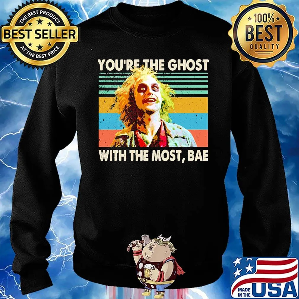 Halloween beetlejuice michael keaton you're the ghost with the most bae vintage retro s Sweater