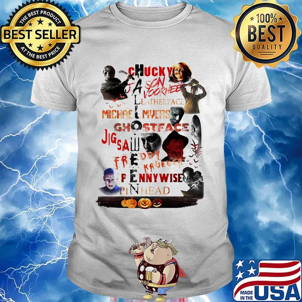 Halloween chucky jason voorhees leatherface michael myers ghostface jigsaw shirt