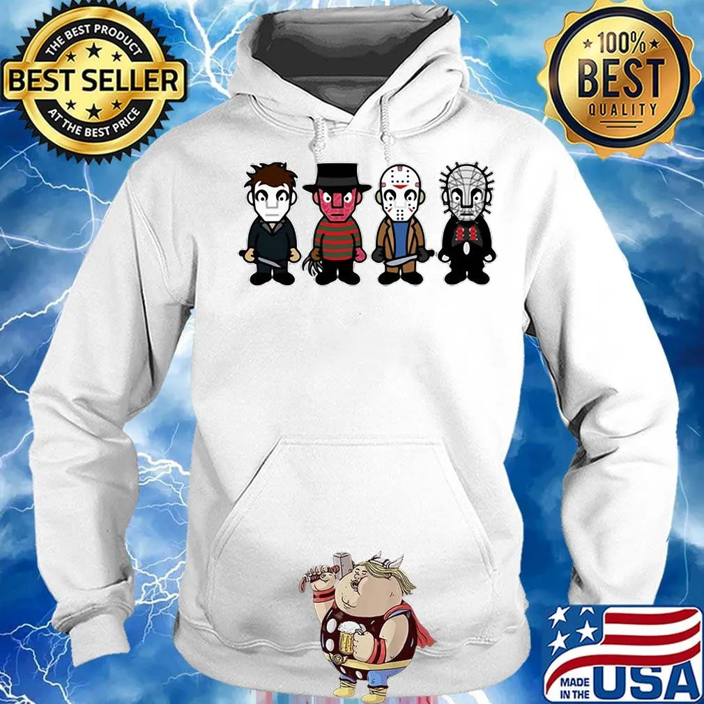 Halloween horror characters cartoon chibi s Hoodie