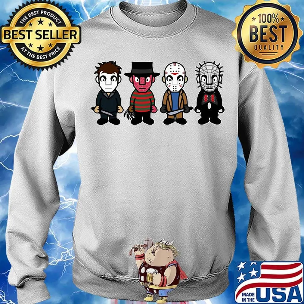 Halloween horror characters cartoon chibi s Sweater