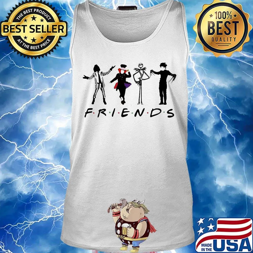 Halloween horror characters friends s Tank top