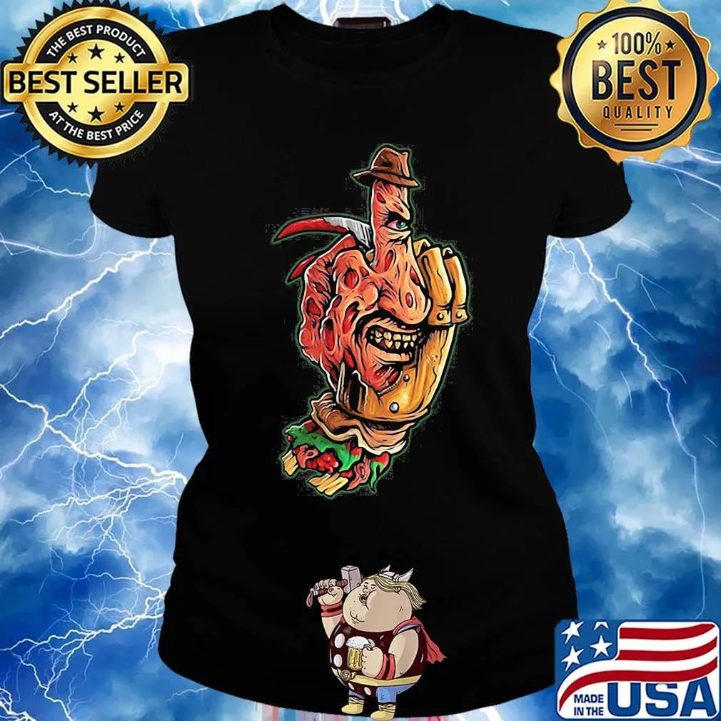 Halloween jeanne loves horror on freddy krueger 2 s Ladies tee