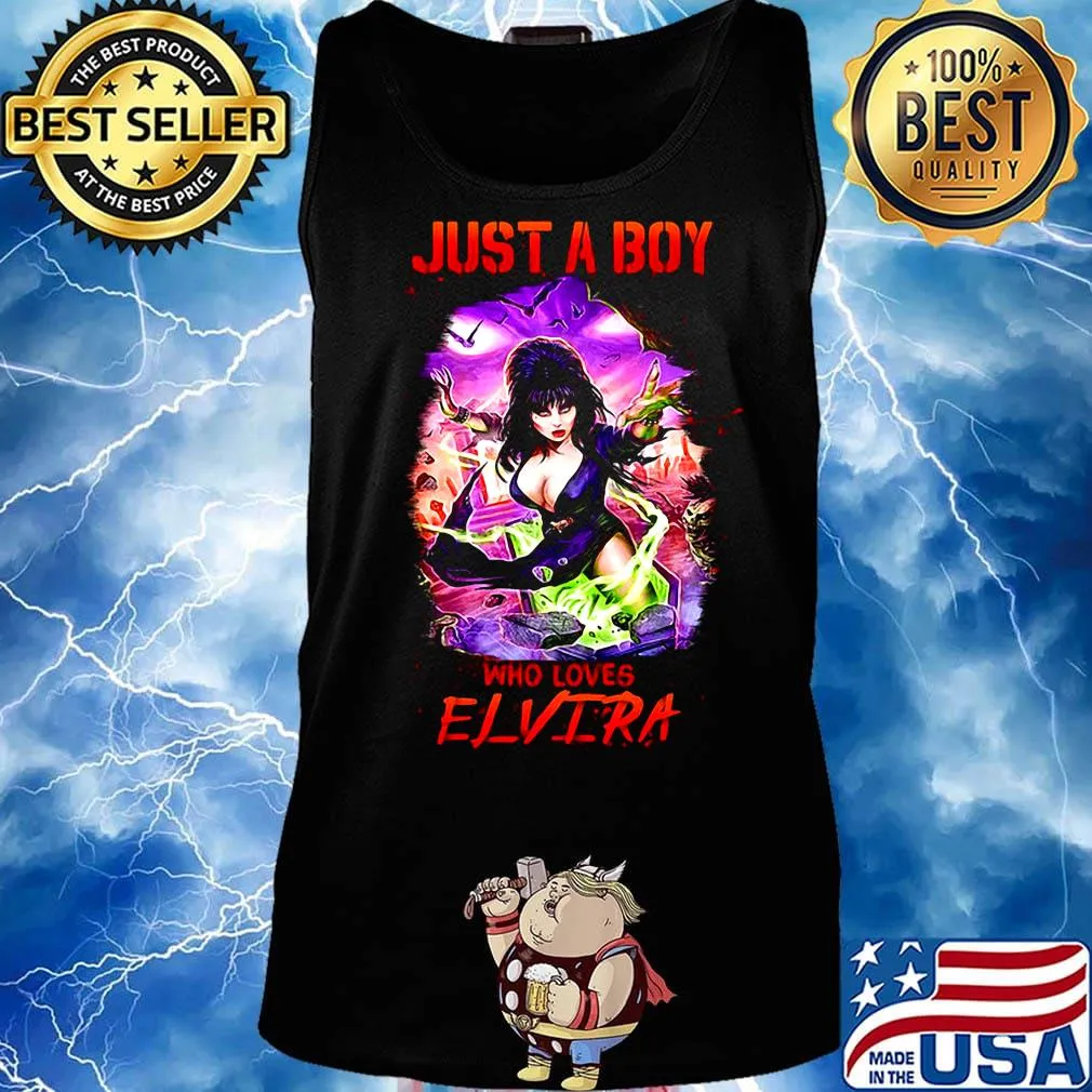 Halloween just a boy who loves elvira s Tank top