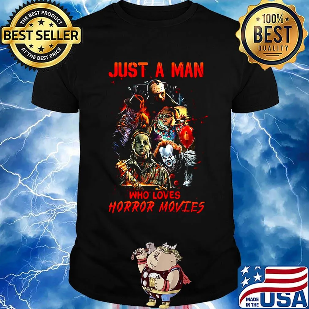 Halloween just a girl who loves horror movies black shirt
