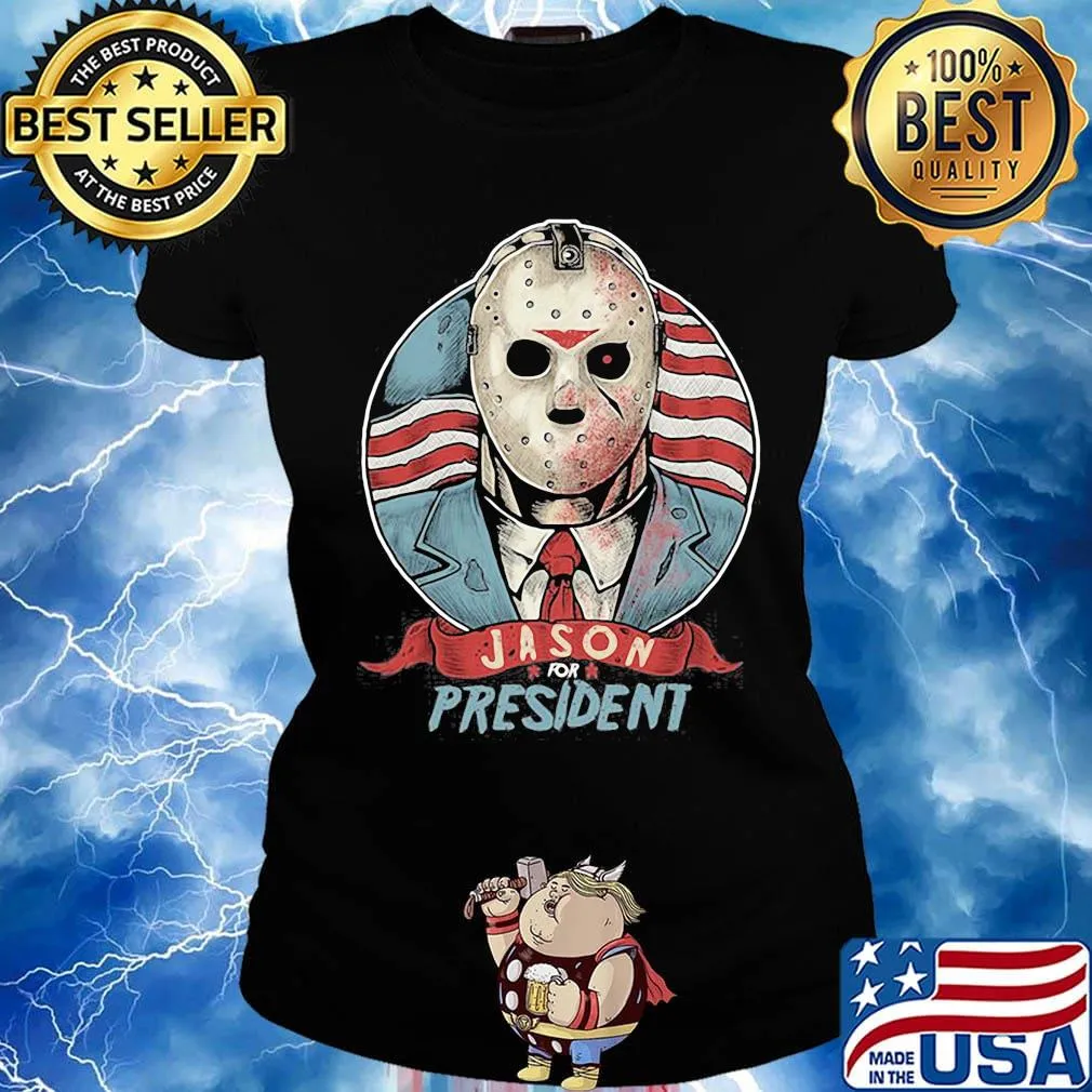 Halloween michael myers jason for president american flag independence day s Ladies tee